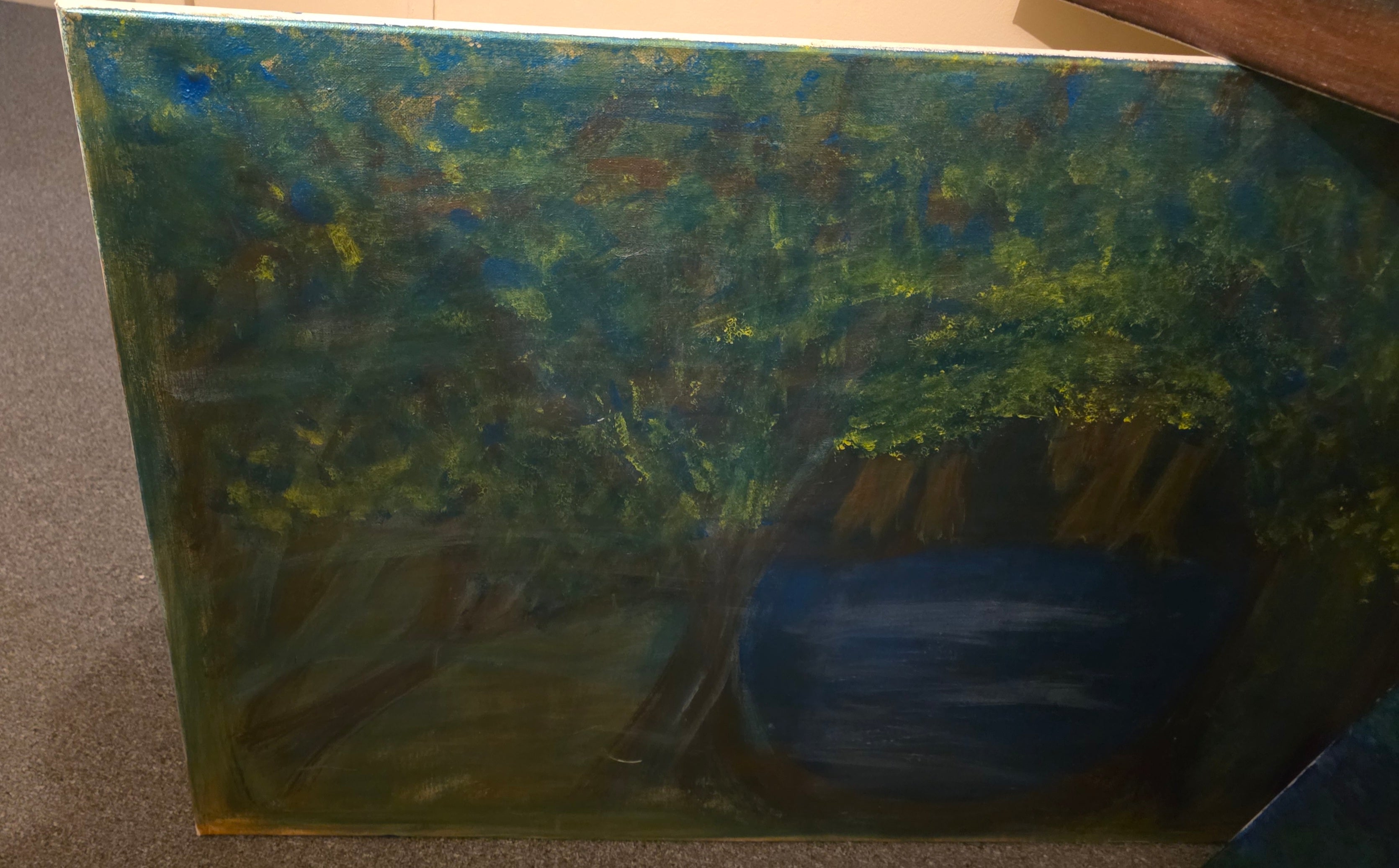 2 x canvas original paintings by nikkycole08 titles secret forest and nights sky